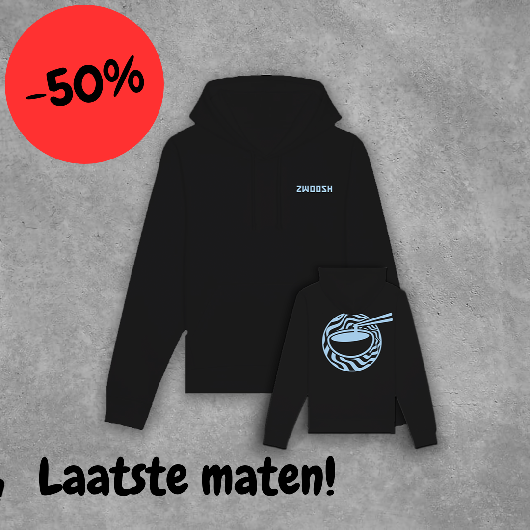 Zwoosh x Chopstick grip Hoodie Black / Blue