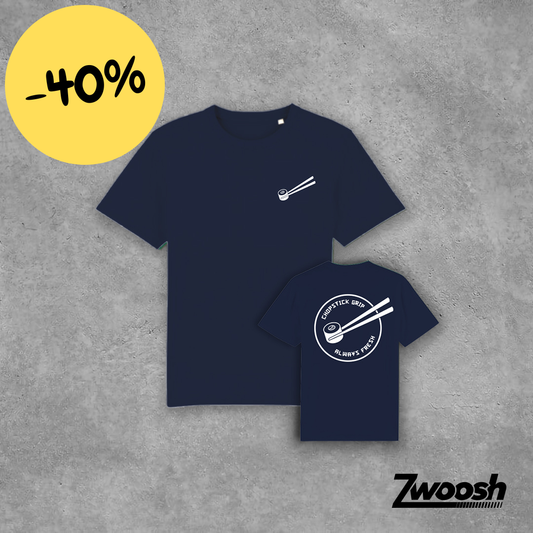 Chopstick grip Maki roll T-shirt Navy