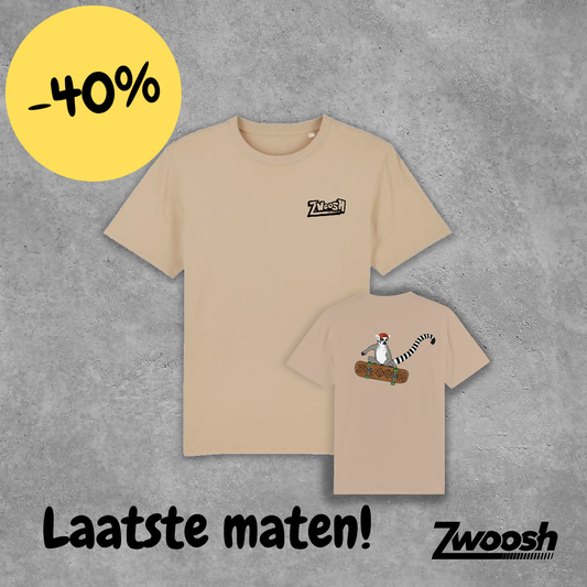 Zwoosh Shredding Lemur T-shirt Dust