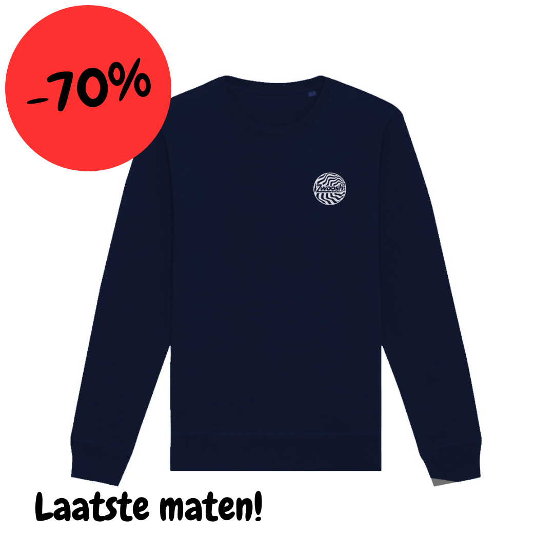 Zwoosh Embroidered Spiral Crewneck navy