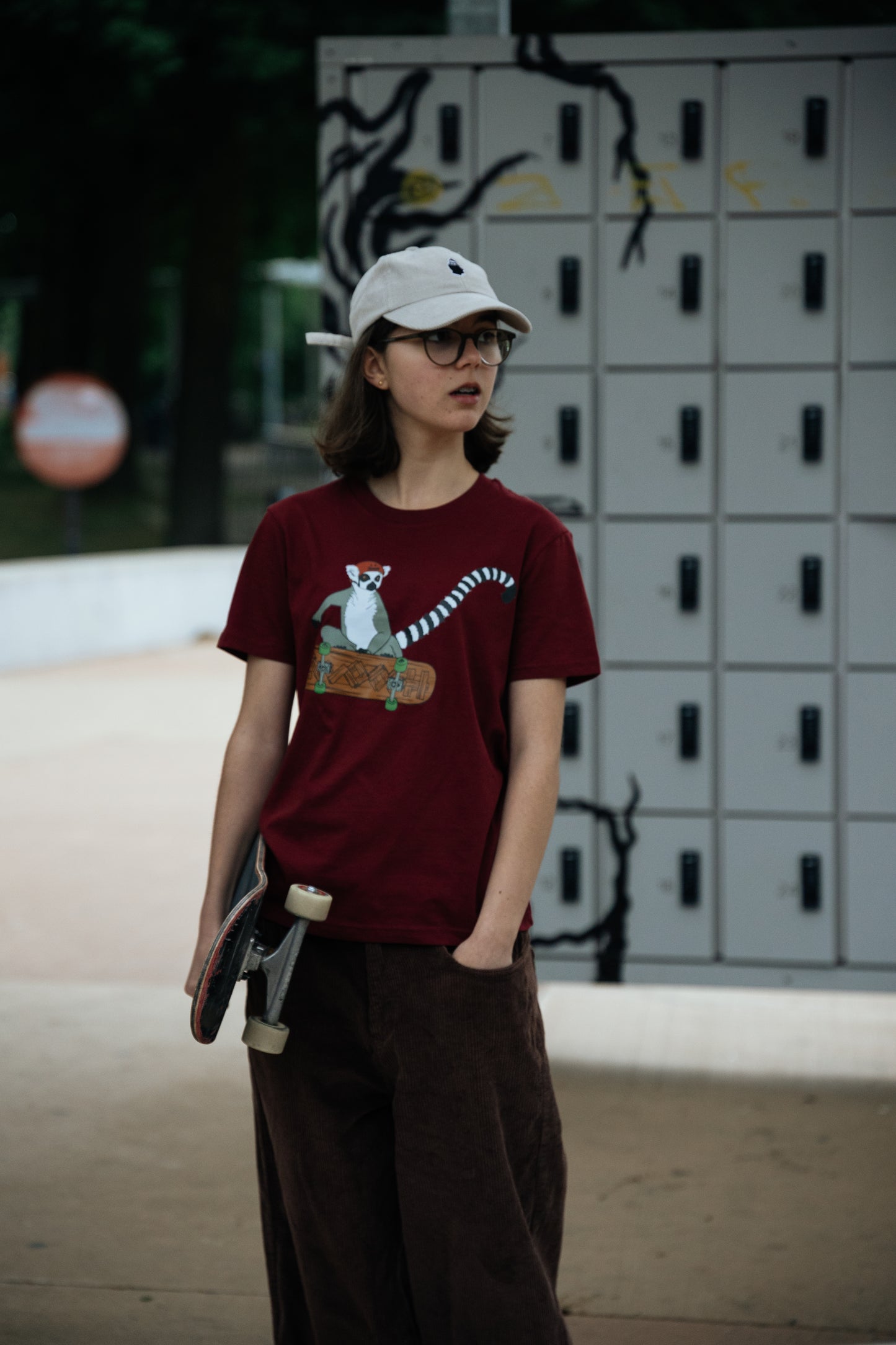 Zwoosh Shredding Lemur T-shirt Burgundy