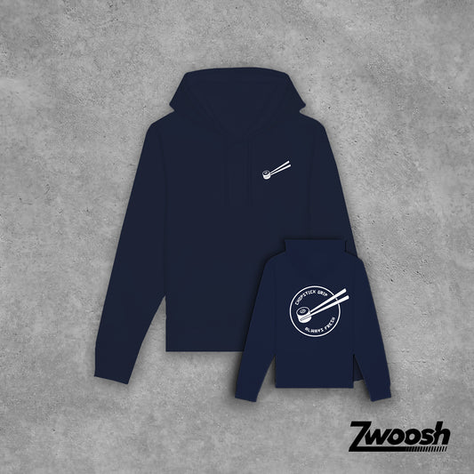 Chopstick grip Maki roll Hoodie Navy