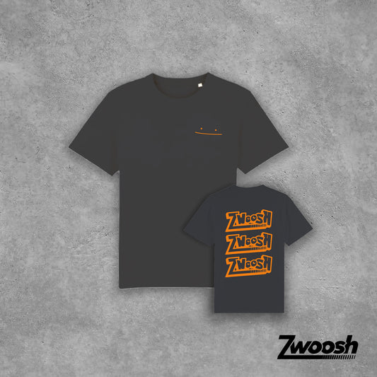 Zwoosh 'Ditto' 2.0 T-shirt Anthracite Grey/Orange