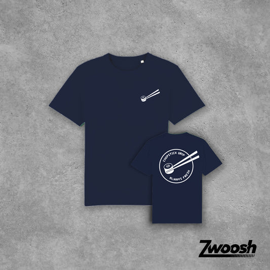 Chopstick grip Maki roll T-shirt Navy