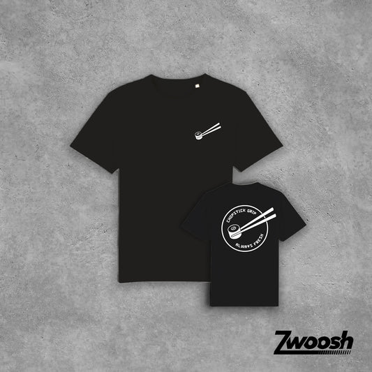 Chopstick grip Maki roll T-shirt Black