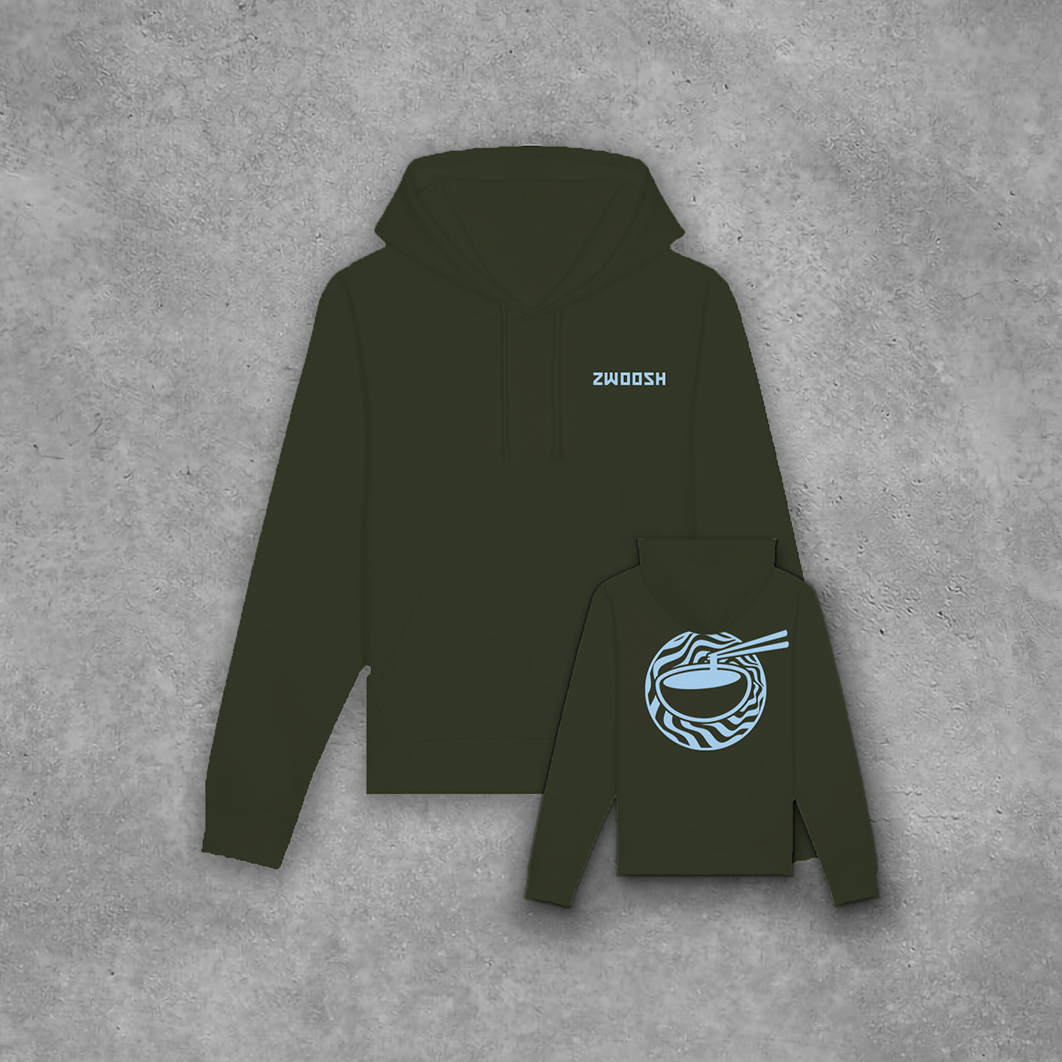Zwoosh x Chopstick grip Hoodie Khaki / Blue