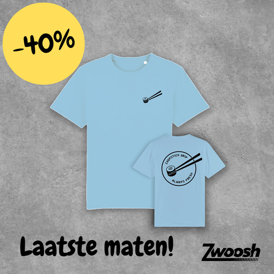 Chopstick grip Maki roll T-shirt Sky Blue