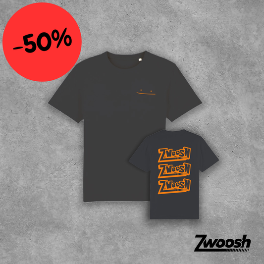 Zwoosh 'Ditto' 2.0 T-shirt Anthracite Grey/Orange