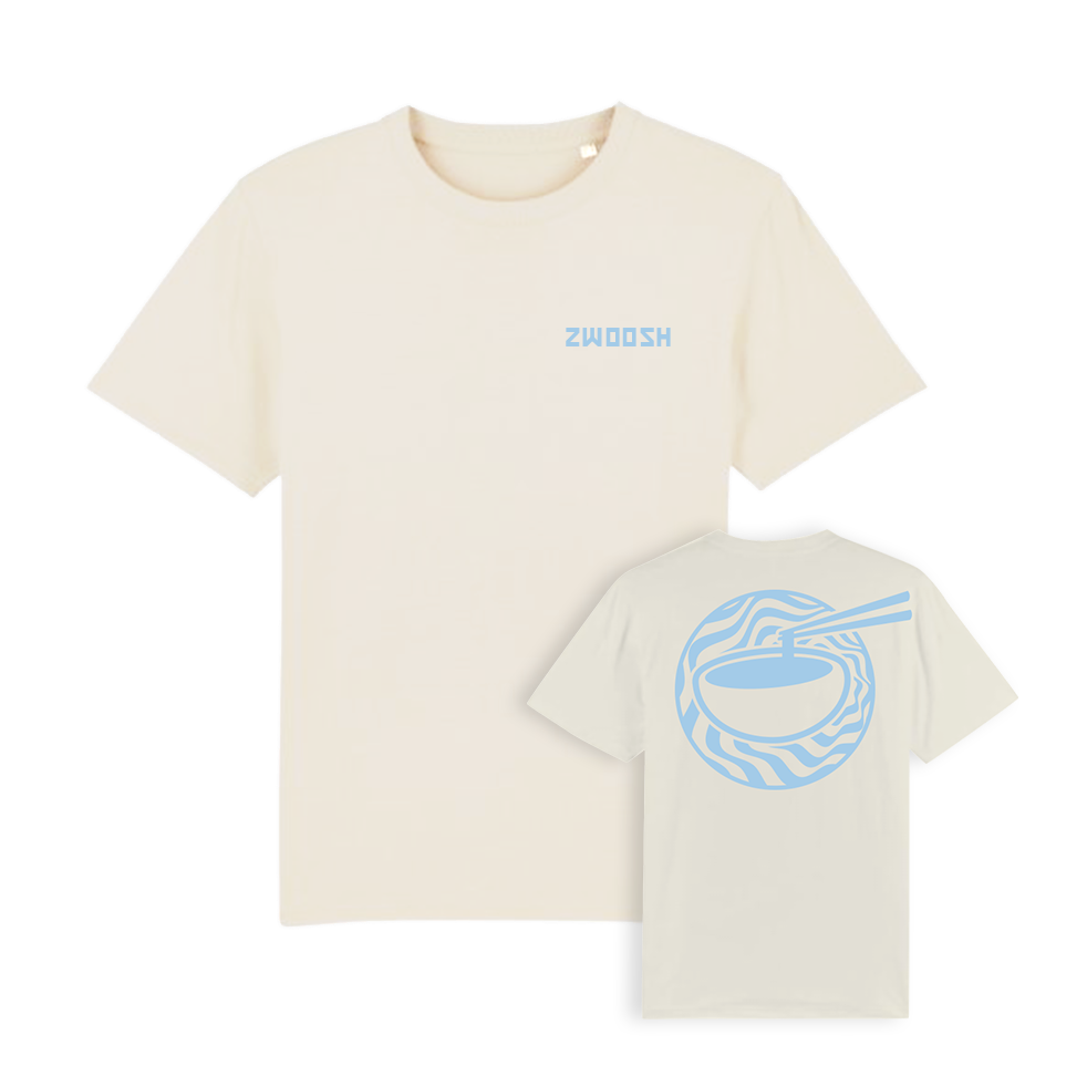 Zwoosh x Chopstick grip T-shirt Vintage White / Blue