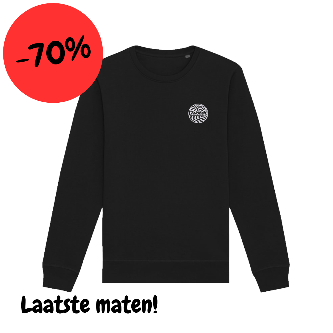 Zwoosh Embroidered Spiral Crewneck zwart