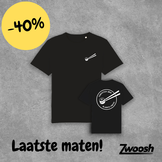 Chopstick grip Maki roll T-shirt Black