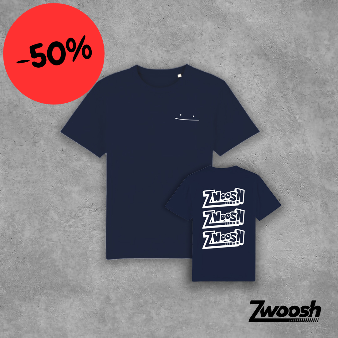 Zwoosh 'Ditto' 2.0 T-shirt Navy/White