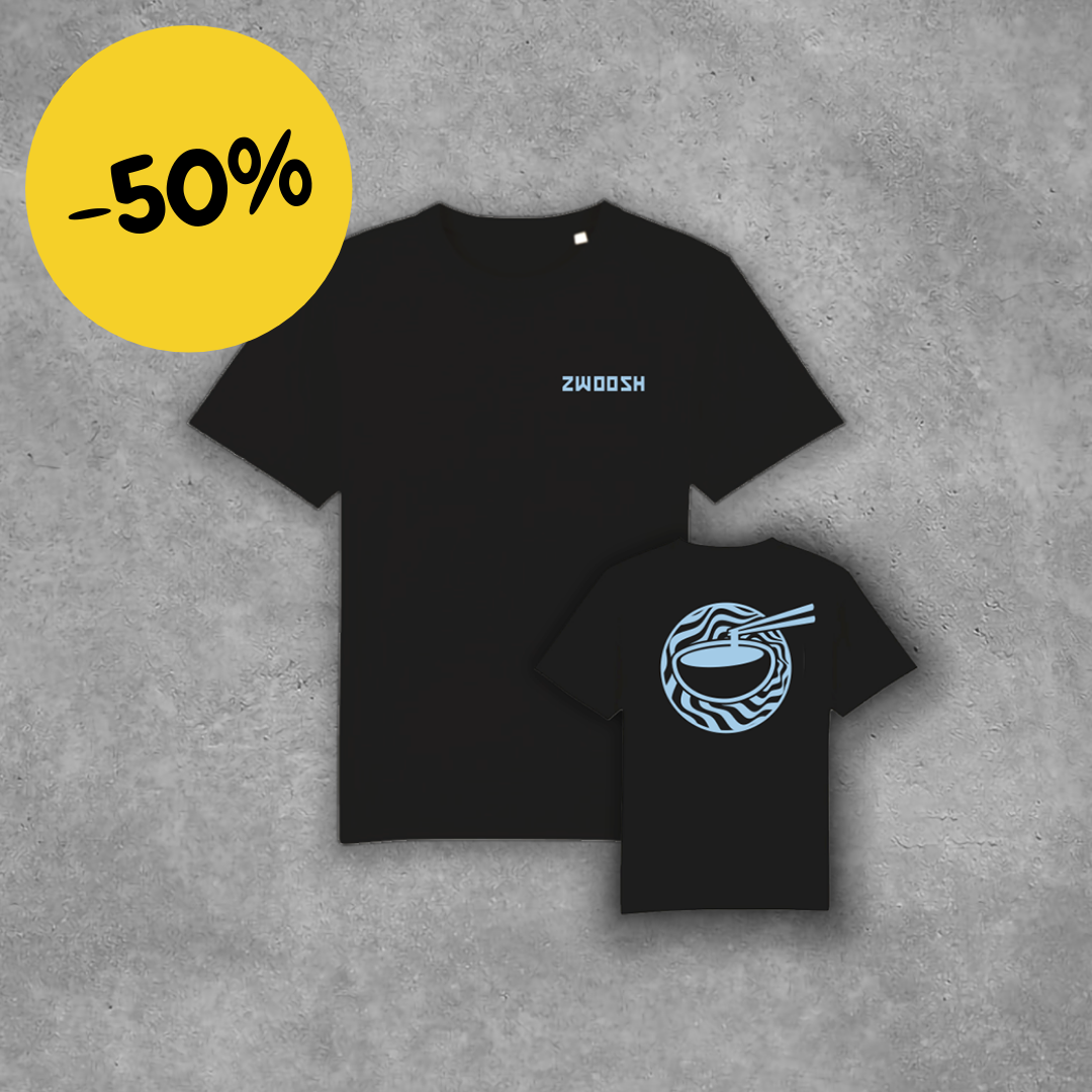 Zwoosh x Chopstick grip T-shirt Black / Blue