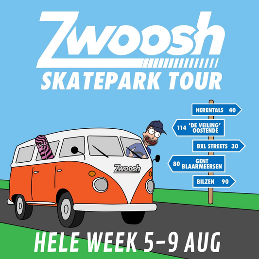 Zwoosh skatepark tour 5-9 augustus 2024