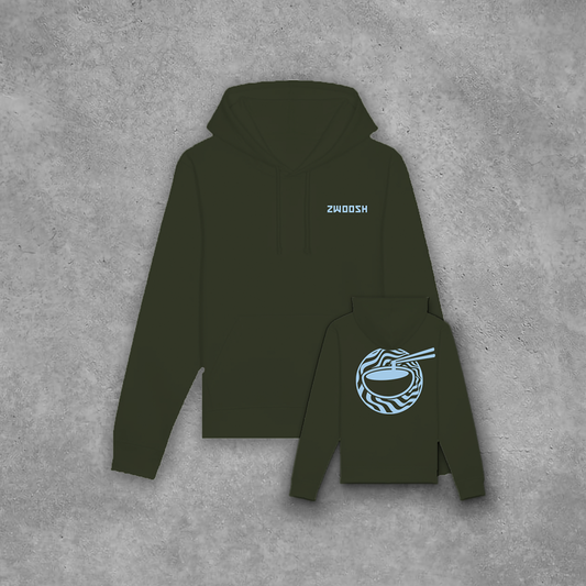 Zwoosh x Chopstick grip Hoodie Khaki / Blue