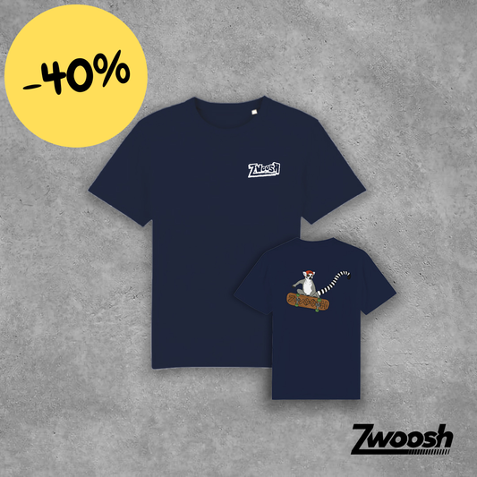 Zwoosh Shredding Lemur T-shirt Navy