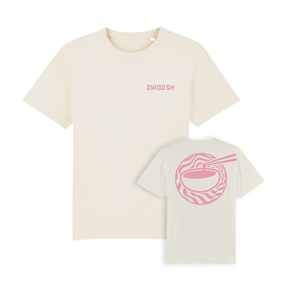 Zwoosh x Chopstick grip T-shirt Vintage White / Pink