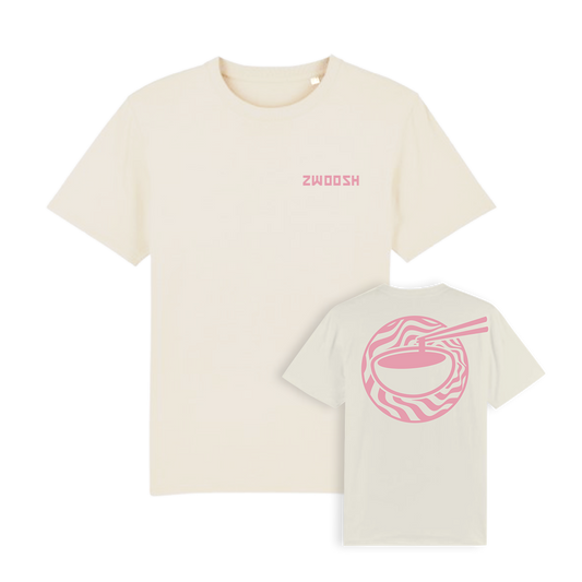 Zwoosh x Chopstick grip T-shirt Vintage White / Pink
